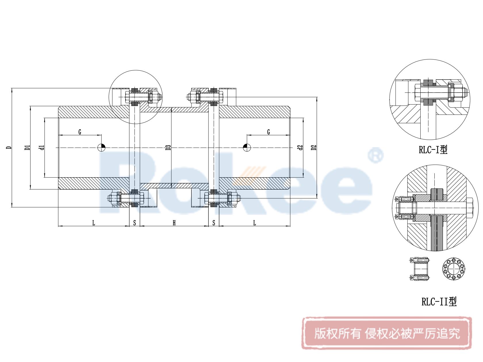 RLC汽轮机泵用高速膜片联轴器